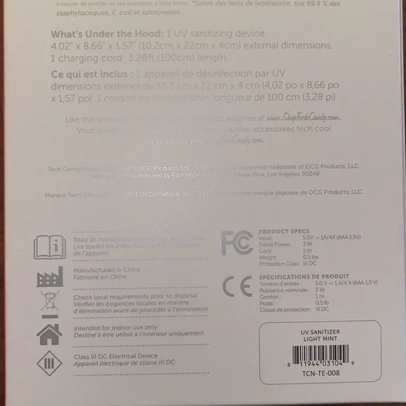 NIB Tech Candy UV sanitizer - Picture 4 of 4